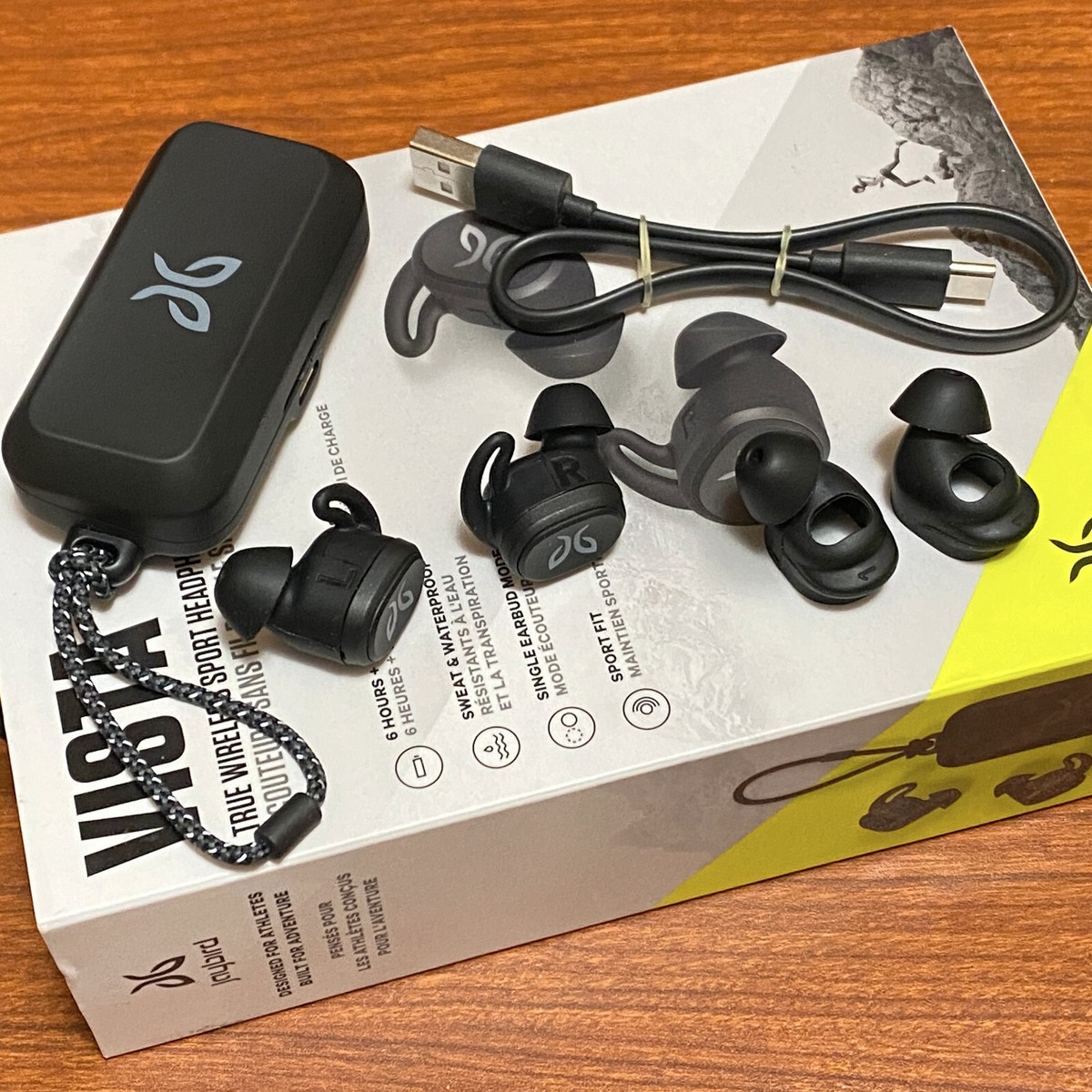 KT11-46 JayBird Vistaイヤホン JBD-VST-001 Jaybird Vista 1st Gen In-Ear True Wireless Headphones Black