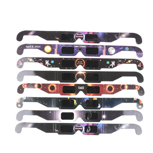 1/5pcs Random Paper Solar Eclipse Glasses Protect Eyes Anti-UV Viewing Glasses - Picture 1 of 28