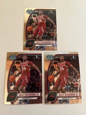 Billy Richmond III 2024-25 Bowman U Chrome #10 1st Bowman Arkansas ''3-card lot''