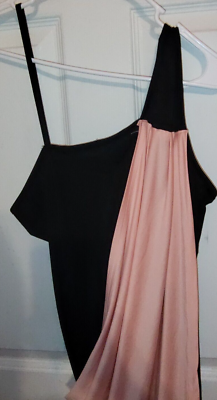 Zaful Black Peach One-Shoulder Sleeveless Cocktail Party Sheath Dress XL (N  988) | eBay