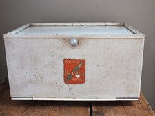 Rare ! Ancienne ARMOIRE METALLIQUE + Verre --Meuble Métier -- Aiguilles INOPIQ