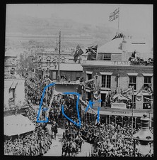 Photograph DOVER MARKET SQUARE NO8 ENGLAND 1897 VICTORIAN Magic Lantern Slide