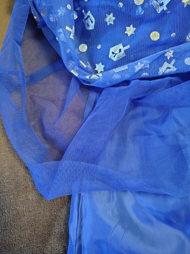 Cat & Jack Girls Hanukkah Blue Glitter Star Print Tulle TuTu Skirt S 6-6X - Picture 6 of 6