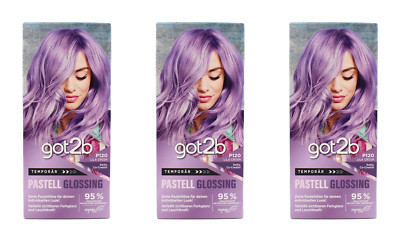 3x got2b Pastell Glossing P120 Lila Crush Temporäre Haarfarbe , EAN4015100814798