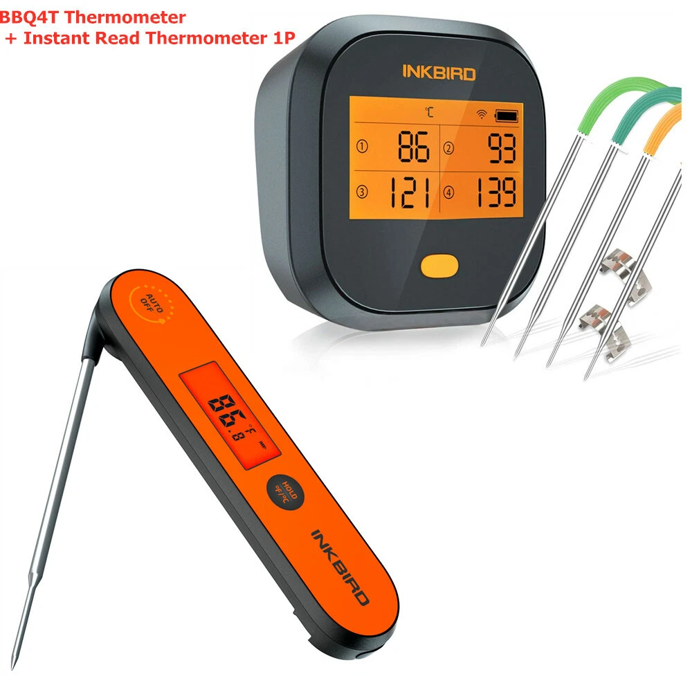 INKBIRD Wifi Meat Thermometer + Instant Read Thermoemter Grill Kitchen Smoke C/F