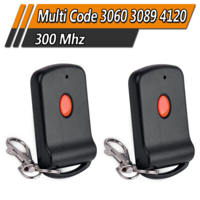 2PCS Remote Garage Transmitter for MultiCode 3060 300mhz 3089 4120 Linear 10 Dip
