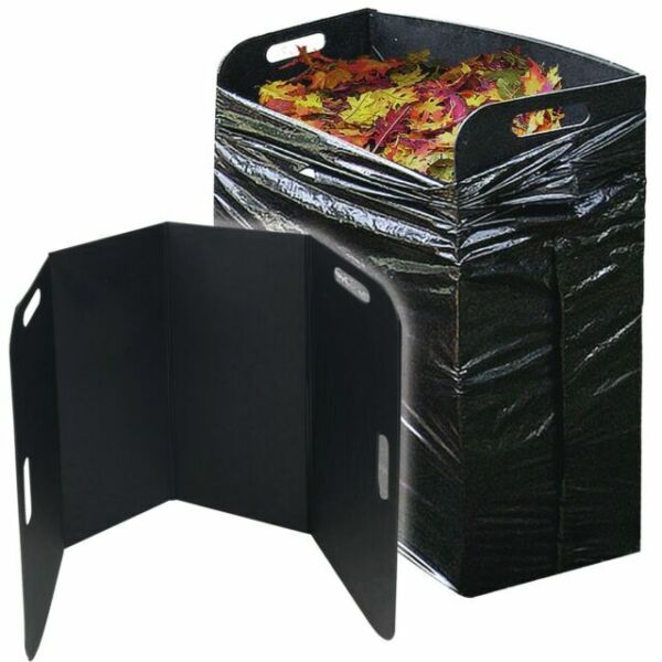 Garden Leaves Waste Bin Liners Opener Bag Holder Easy Fill Folding Wood