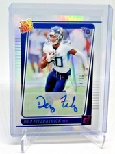 2021 Panini Contenders Clearly Donruss DEZ FITZPATRICK RC Holo AUTO 04/10 Titans