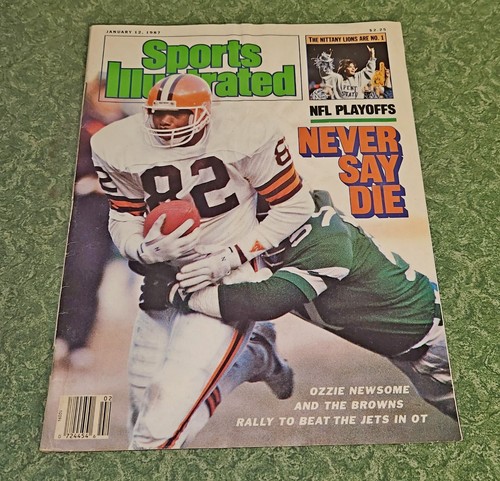 Sports Illustrated Cleveland Browns Jets 1987 doble OT Ozzie Newsome (CST) - Imagen 3 de 9