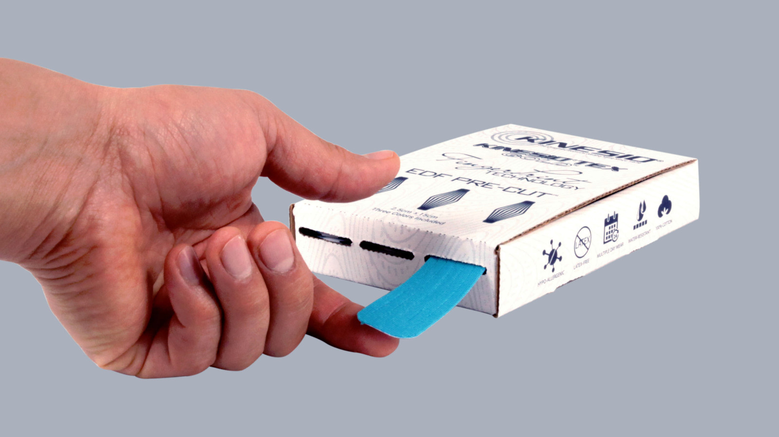 KINESIO EDF PreCut Kinesiology Tape 60 x 15cm strips in a dispenser (3 colours) eBay