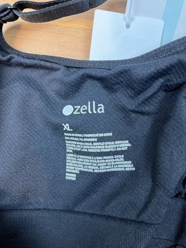 Zella schwarz V-Ausschnitt verstellbarer BH Stil Riemen Sport BH Größe Damen Large - Bild 3 von 4