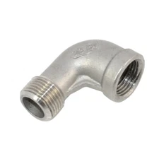 3/8" in NPT Female x Male 90 degree Elbow Threaded Pipe Fitting SS 304 Adapter 