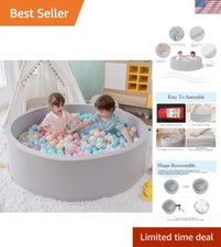 Fosse à Billes en Mousse, 47,2"x 13,8" Grandes Fosses à Billes pour Tout-Petits, Enfant Rond Doux B...