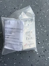 Dynalock 6700 "PUSH TO EXIT" Pushplate New!!