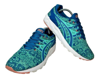 Asics Tiger Gel Kayano Trainer Shoes H6H1N Women's Size 11.5 Teal And Blue