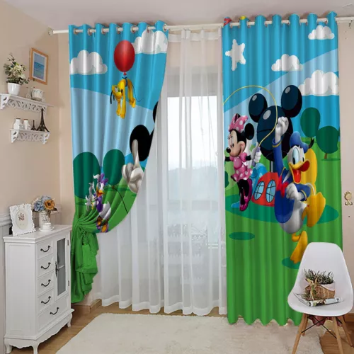 Tende oscuranti spesse per bambini Topolino e Minnie anello termico occhiello superiore - Foto 52 di 53