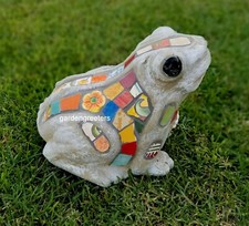 Estatua de rana de mosaico grande estatuilla de rana de mosaico rana grande jardín decoración del hogar rana