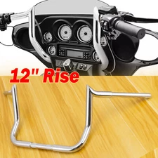 12" Meathook Ape Hanger Bars Handlebars For Harley Street Glide Electra Special