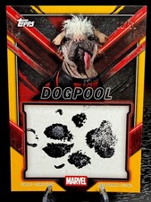 2025 Topps Chrome Deadpool Dogpool Pawtograph Gold PEGGY The Dog Auto #’d /50