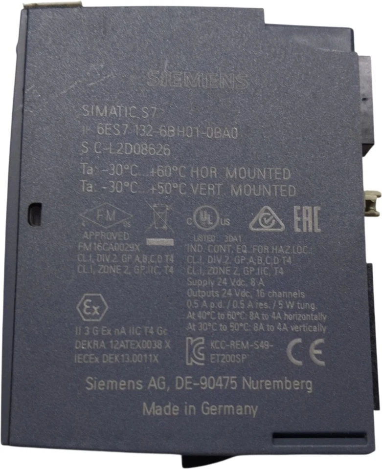 Siemens 6ES7 132-6BH01-0BA0 SIMATIC S7 DQ 16x 24V DC/0.5A ST - Bild 1 von 1