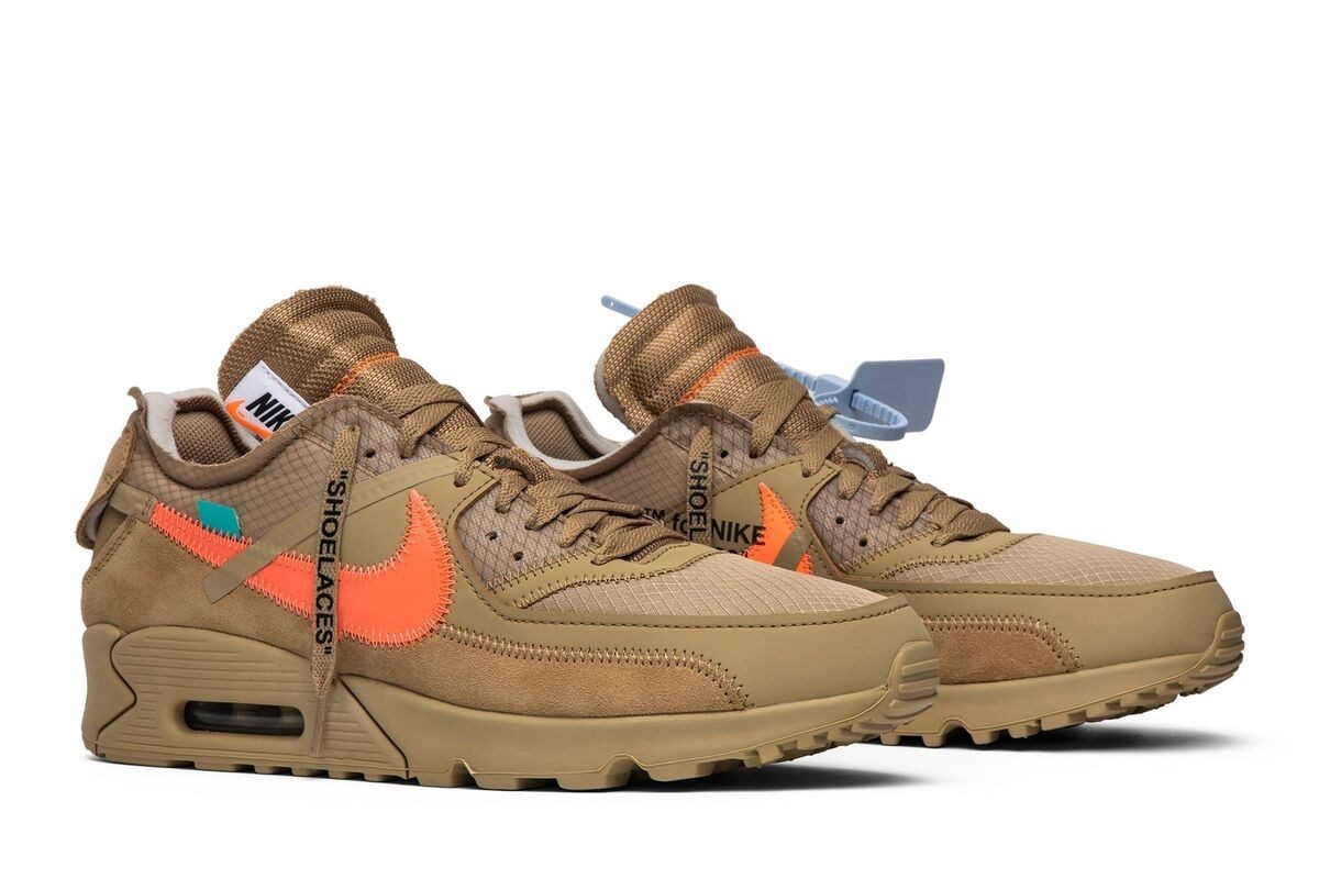 OFF WHITE X NIKE 11M Nike X Off White Air Max 90 "Desert Ore" AA7293 200