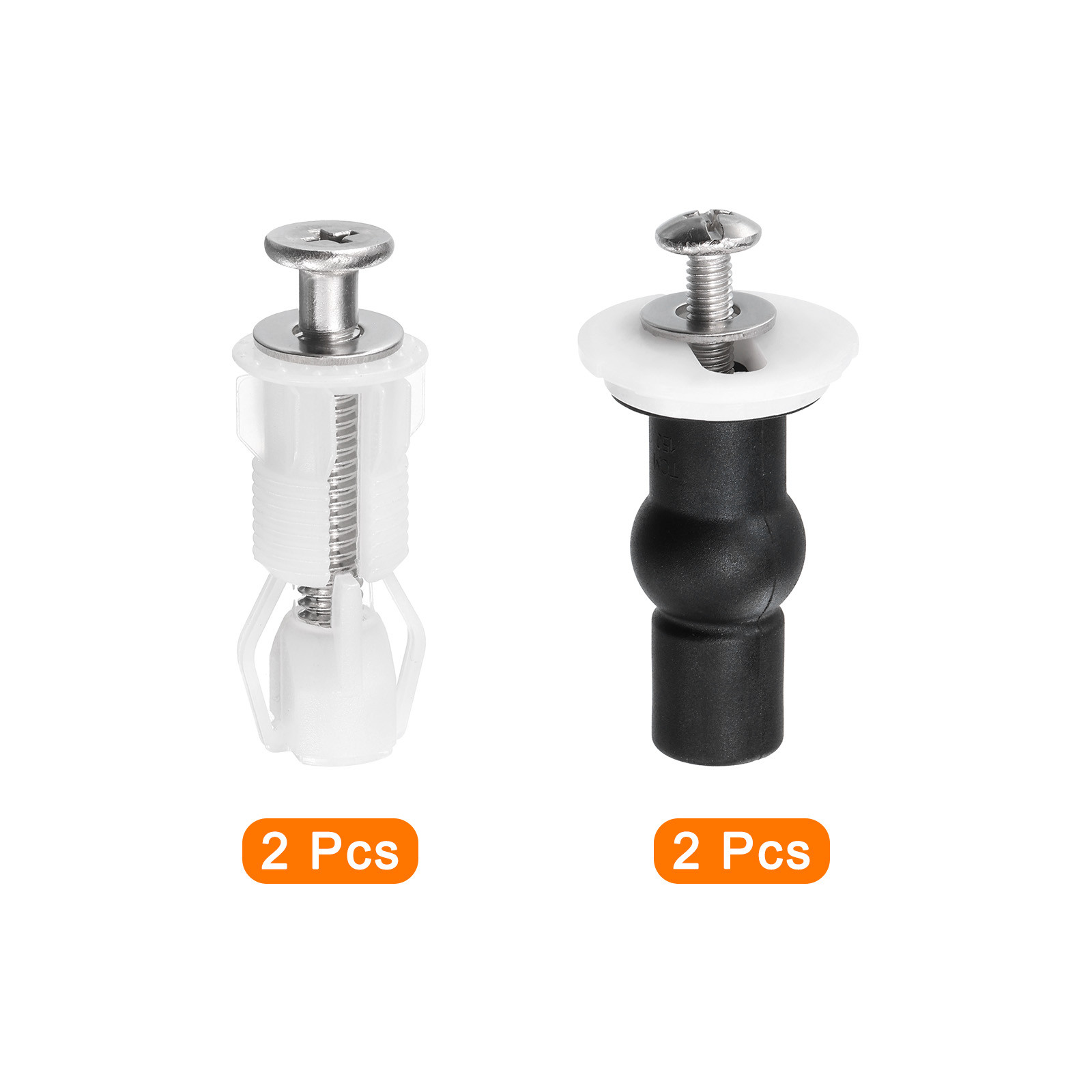 Toilet Seat Hinge Fixings, Plastic Toilet Seat Screws and Bolts