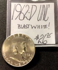 1962 D Franklin Silver Half Dollar UNC! Blast White! ENN Coins