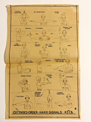 Original Vintage "Extended Order Hand Signals"; 43rd Battalion CB; World War 1