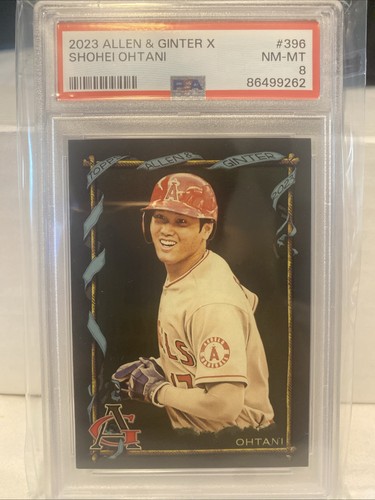 Shohei Ohtani 2023 Topps Allen Ginter X #396 Angels RARE Extended SSP PSA 8