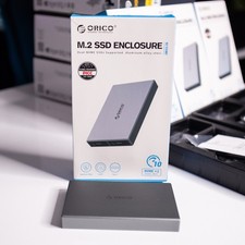 ORICO Dual M.2 NVMe SATA SSD Enclosure 10Gbps Tool-Free Hard Drive Case