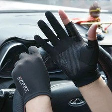 Ice Silk Half Finger Cycling Gloves Unisex Sports Driving Fishing
