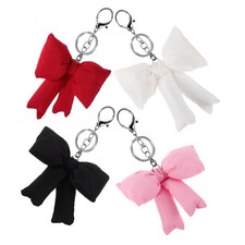 4 Pcs Bow Charm Keychain Bag Charms for Women Cute Chains Car Keys