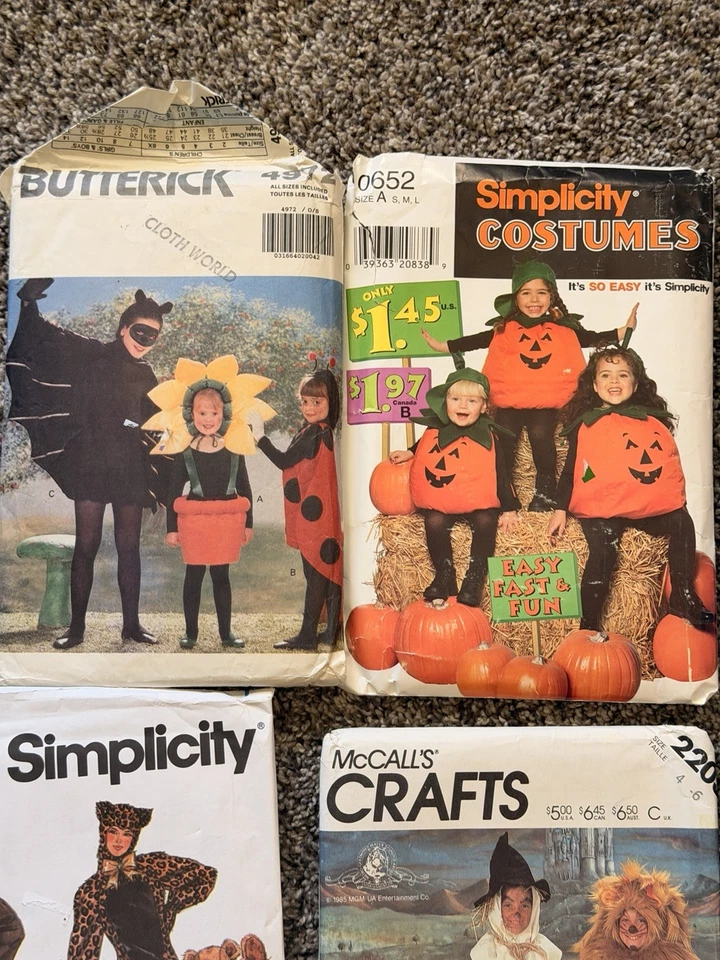 HALLOWEEN Butternick Simplicity McCall's HALLOWEEN Costume Patterns Lot of 6 - Image 3 of 4
