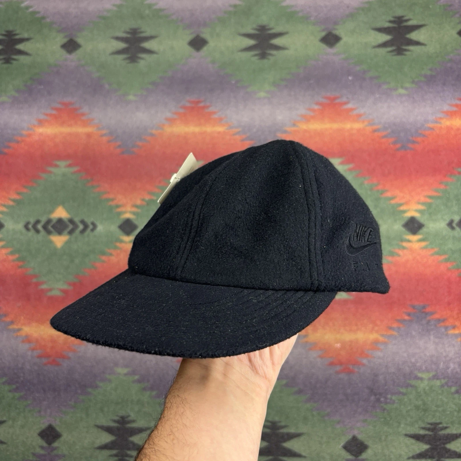 Vintage 90s Nike FIT Fleece Hat Cap Strap Back Black Retro Winter New NWT
Opens in a new window or t