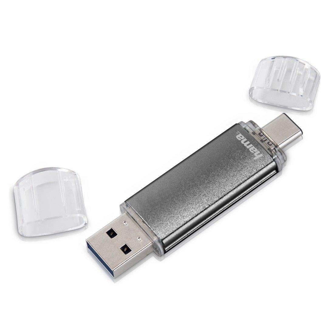Hama   123924 16GB Flashpen Laeta TWIN Drive   Memory Stick   Mirco USB   Grey 1