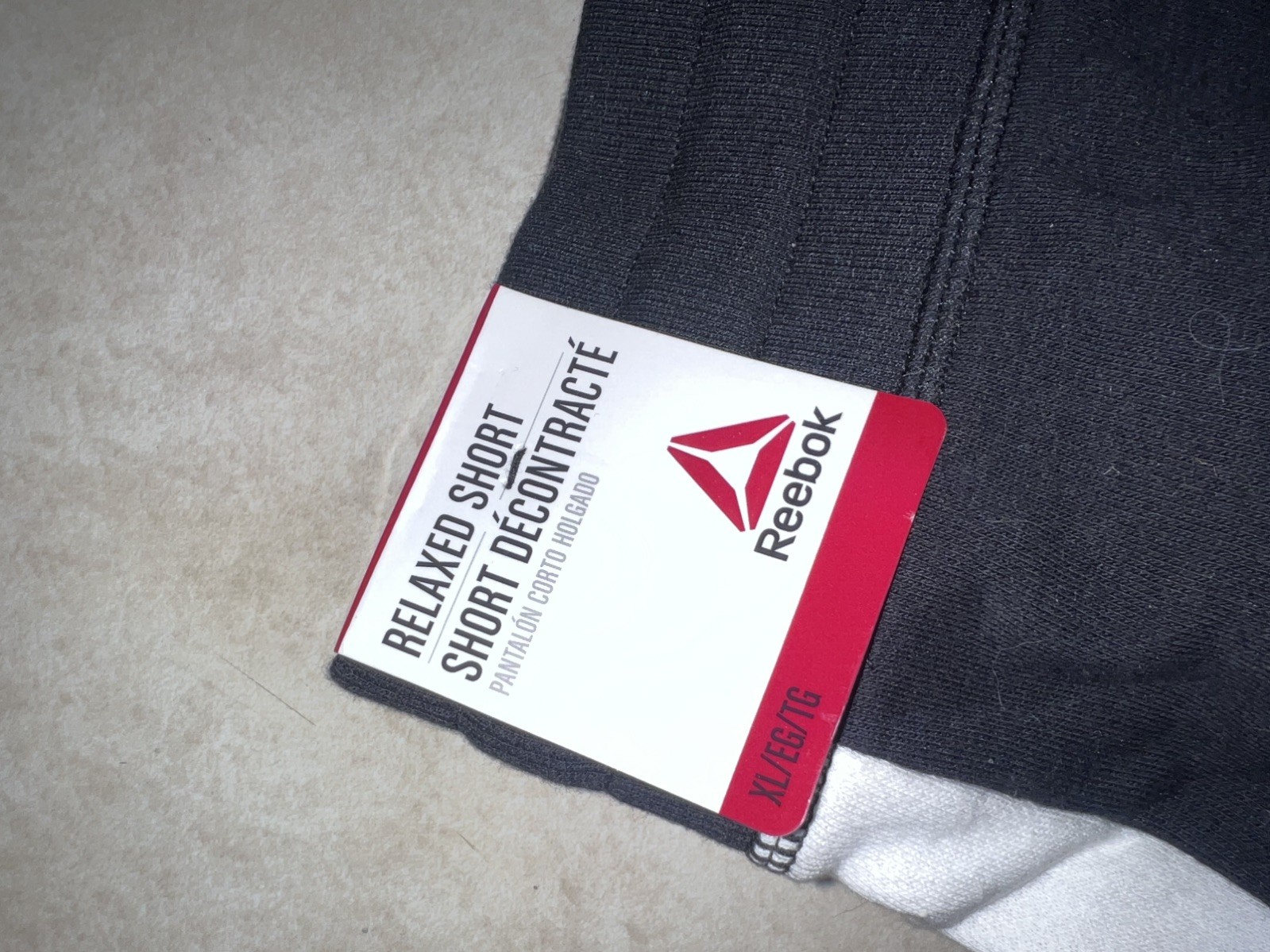 NWT black Reebok shorts size XL thumbnail 2