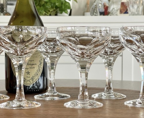 Atlantis Evora Champagne Coupes-set of 6 VTG - Picture 3 of 11