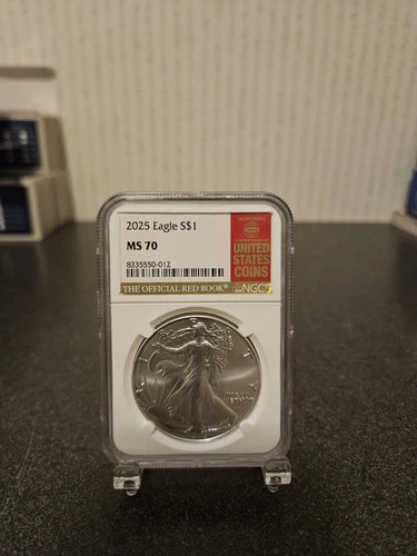2025 American Silver Eagle NGC MS70 The Official Red Book .999 Silver 1oz