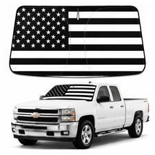 American Flag Windshield Sun Shade for 2007-2018 Chevy Silverado/GMC Sierra | Fi