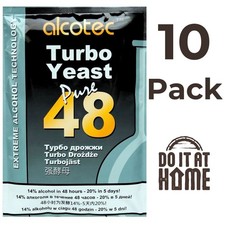 10 x Alcotec 48, Turbo Super Yeast, for vodka, moonshine - Free P&P Fast 