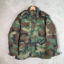 Vintage 1994 Alpha Industries US Army M65 Field Jacket Woodland Camo Small Short