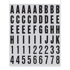 1 Inch Reflective Address Numbers Letters Decorative Signage For Home Business