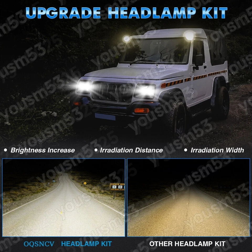 Kit de conversión de faros 7x6 5x7 con bombillas LED para Toyota Supra A70 1986-1992 Foto 4 de 4