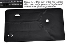 WHITE STITCH 2X FRONT DOOR CARDS LEATHER SKIN COVERS FITS MINI CLASSIC COOPER