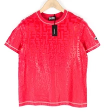 Diesel T-Reg-Mon Women's S Purple Short Sleeve Round Neck Shiny RRP 125