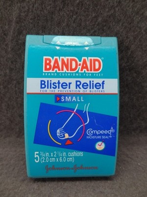 Band-Aid Blister Relief Small Travel 5-Pack Cushion Vacation Heel Toe Compeed