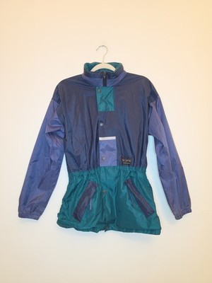 VINTAGE REGATTA wasserdichter Regenmantel Jacke Windbreaker 80er 90er Retro Street Wea