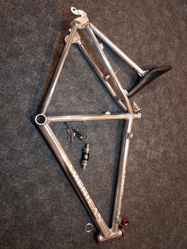 American Bicycle Frame Comp-Lite 26 Polished Aluminum 16" With Parts