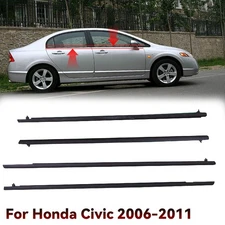 Car Window Moulding Trim Weatherstrips Seal For Honda Civic Sedan 2006-2011