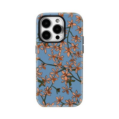 Orange Orchideen Hülle für Apple iPhone 17 16 15 14 13 12 11 Pro Max Plus Air